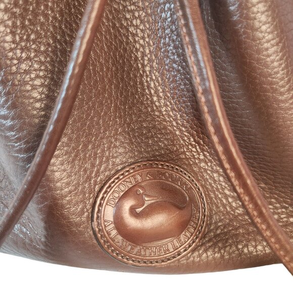 Dooney & Bourke Vintage Brown Leather Drawstring Shoulder Crossbody Bag EUC - Picture 5 of 15